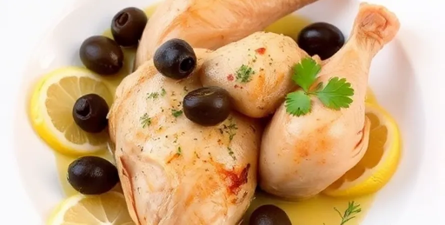Poulet aux olives et citron de Provence