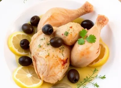 Poulet aux olives et citron de Provence