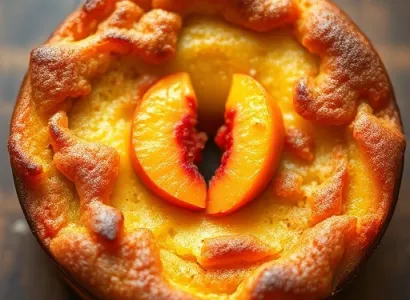 Gâteau aux peches croisés