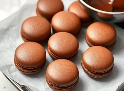Macarons au coco enrobés de chocolat