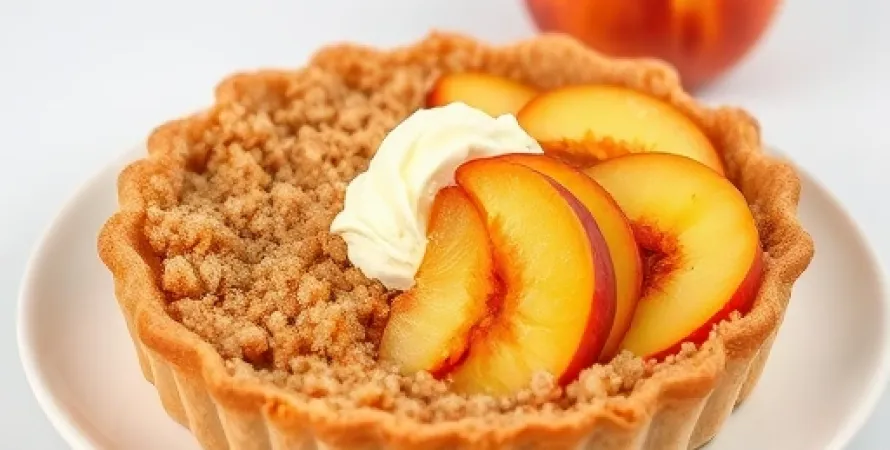 Tarte aux peches cremeuse