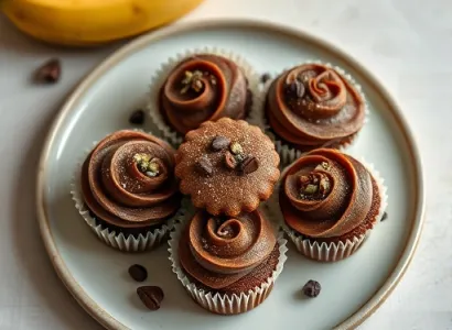 Cupcakes à la banane et au chocolat
