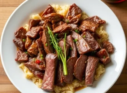 Boeuf au gingembre et chou