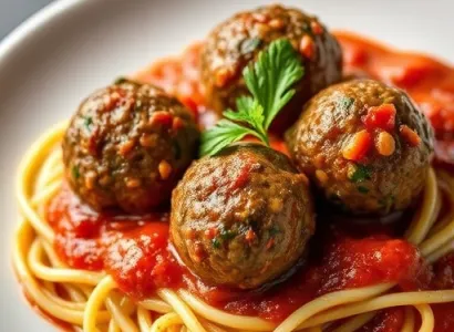 Boulettes de viande avec spaghetti