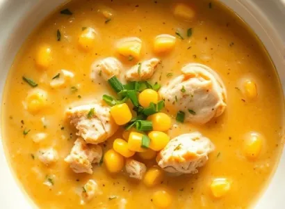 Potage de maïs au poulet