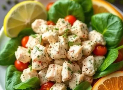 Salade de poulet au citron vert