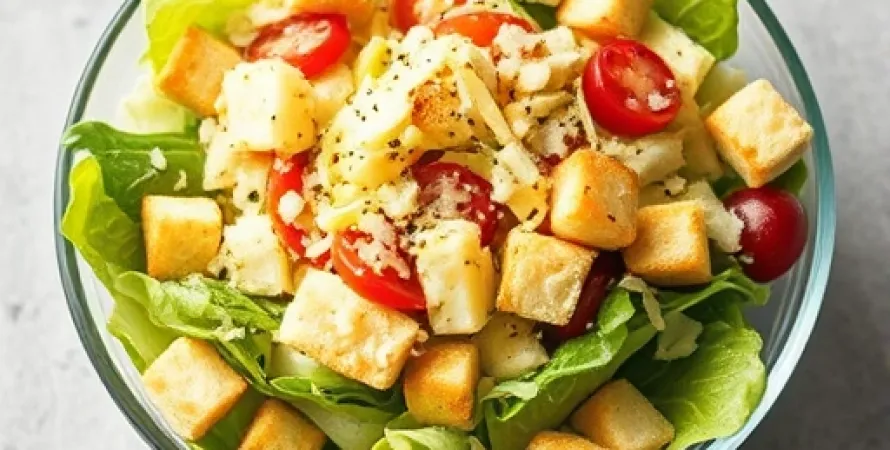 Salade César sans anchois ni oeufs