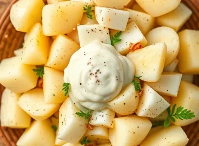 Salade de pommes de terre aux œufs