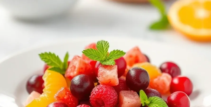 Salade de cranberries et framboises