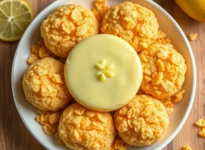 Cookies au citron vert et corn flakes