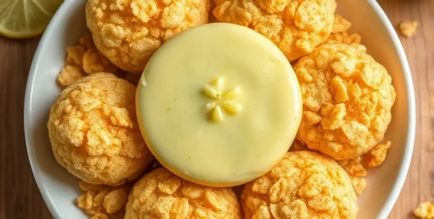 Cookies au citron vert et corn flakes
