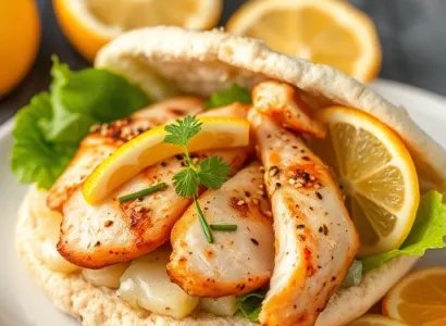 Sandwichs de poulet au citron et sésame