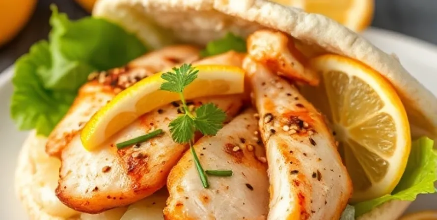 Sandwichs de poulet au citron et sésame