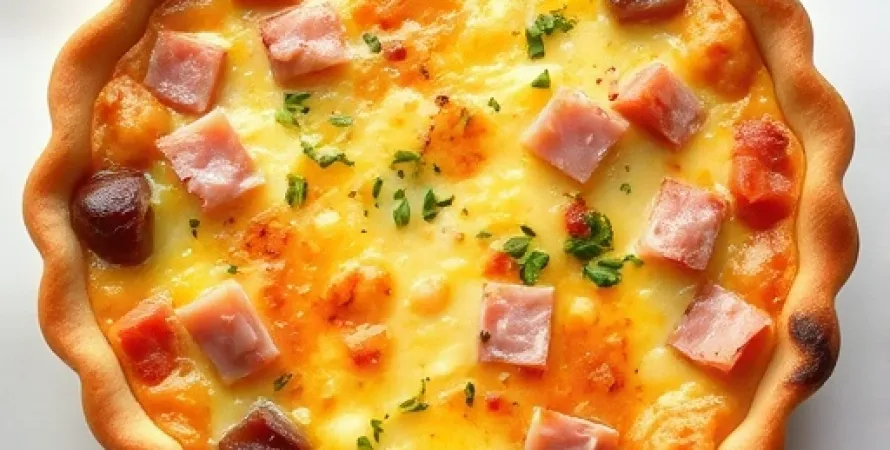 Quiche au jambon et fromage