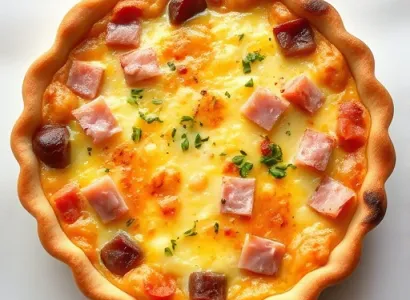 Quiche au jambon et fromage
