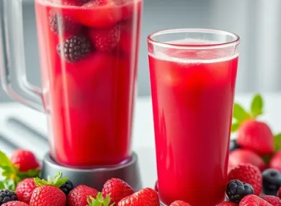 Jus de fruits rouges
