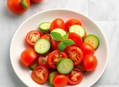 Salade de tomates et concombre