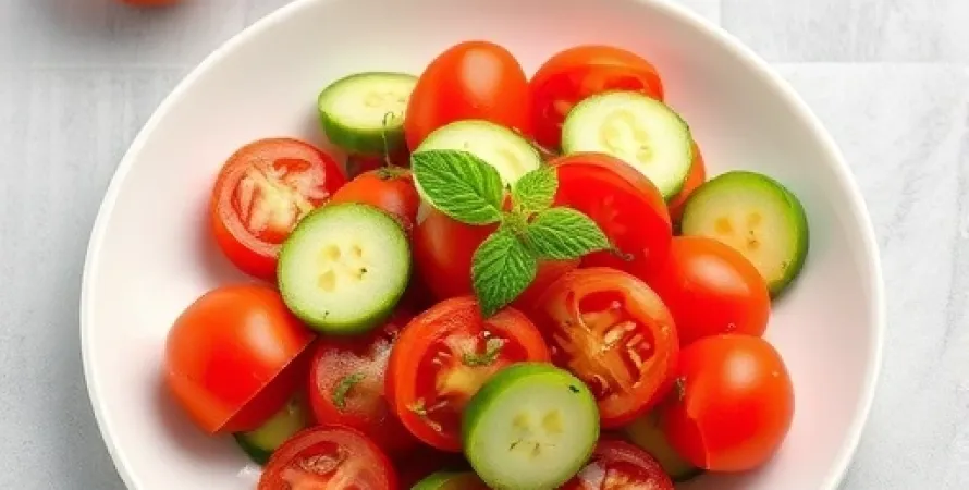 Salade de tomates et concombre