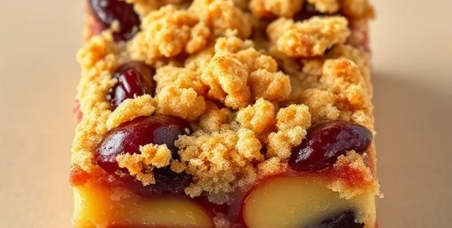 Barres de fruits aux streusel