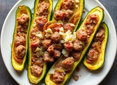 Courgettes farcies au four