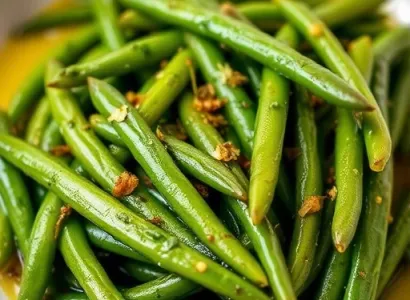 Haricots verts aux herbes