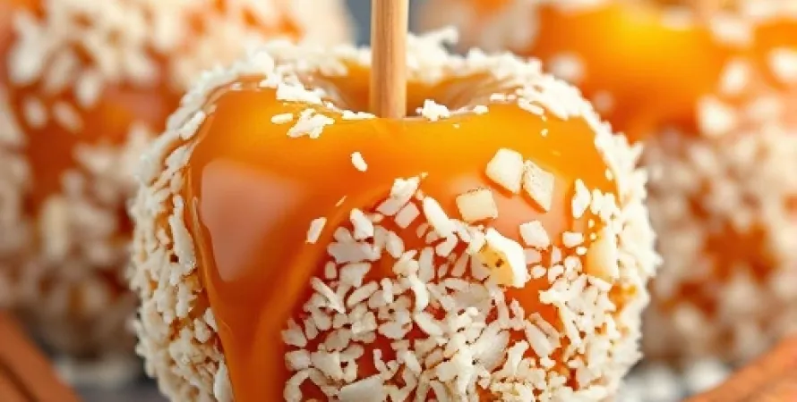 Pommes caramélisées au coco