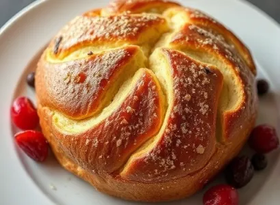 Pain au seigle avec cranberries séchés et pacanes