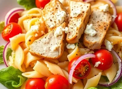 Salade de pâtes rotini au poulet