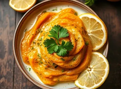 Bisque de courge butternut au lait de coco