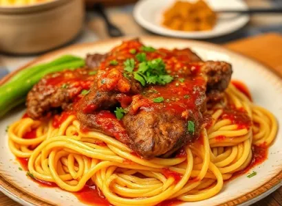 Spaghetti BBQ au porc