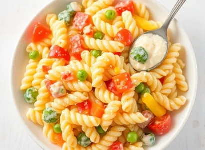 Salade de pâtes crèmeuse