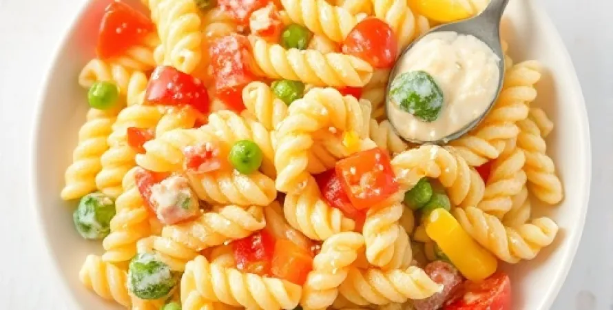 Salade de pâtes crèmeuse