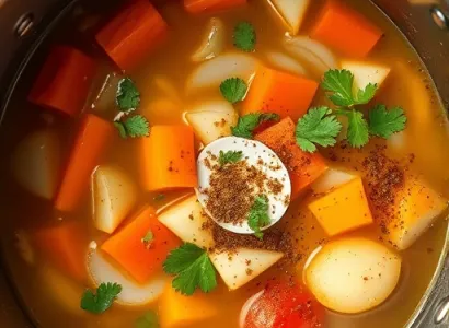 Soupe de légumes aux épices