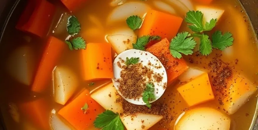 Soupe de légumes aux épices