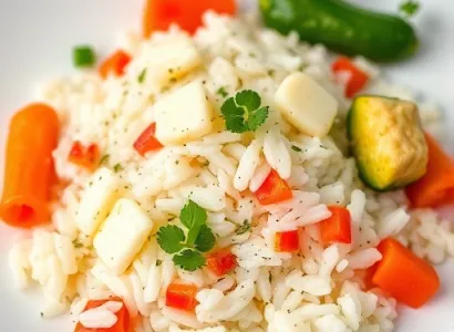Riz blanc aux légumes