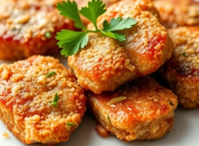 Steak en morceaux panés