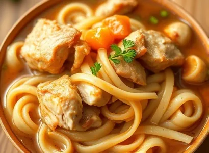 Poulet et nouilles