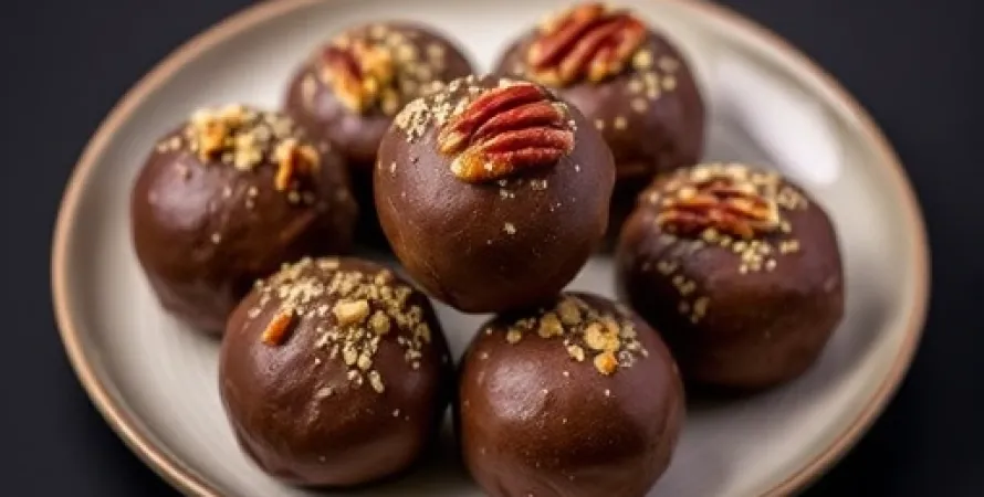 Boules de noix de pecan au chocolat