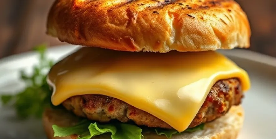 Pattie de dinde au fromage