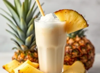 Boisson tropicale à la noix de coco