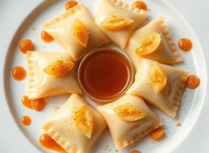 Raviolis au banane caramélisés