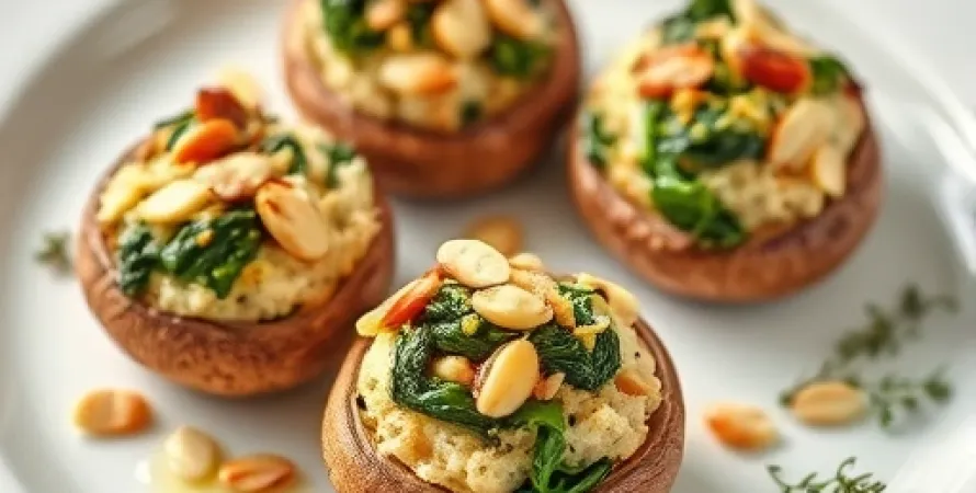 Champignons farcis aux amandes