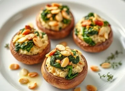 Champignons farcis aux amandes