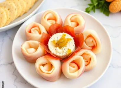 Rouleaux de jambon au fromage