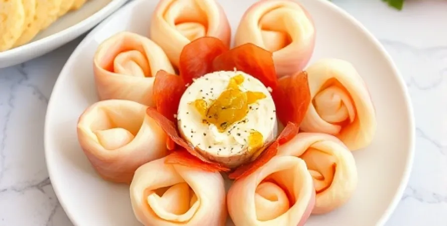 Rouleaux de jambon au fromage