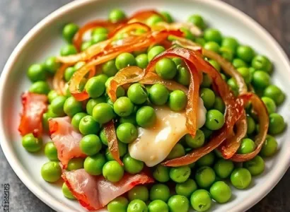 Salade de petits pois et jambon