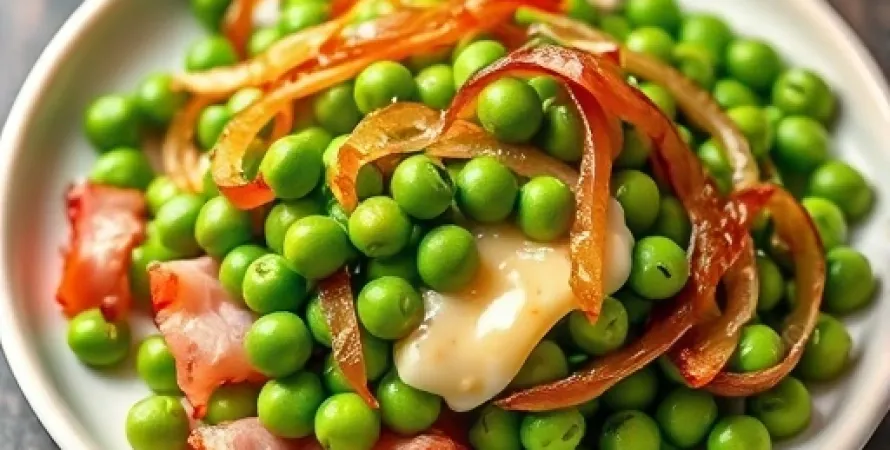 Salade de petits pois et jambon
