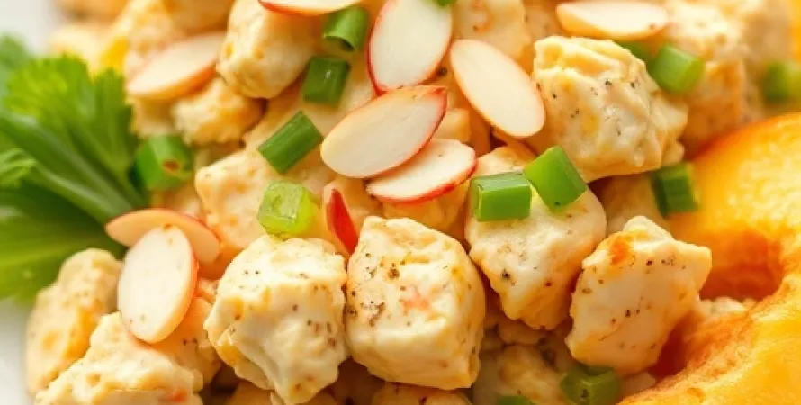 Salade de poulet au curry avec nectarines