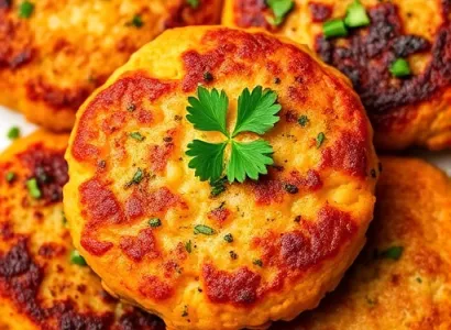 Galettes de patate douce au thon
