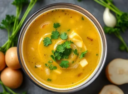 Soupe de coriandre fraîche